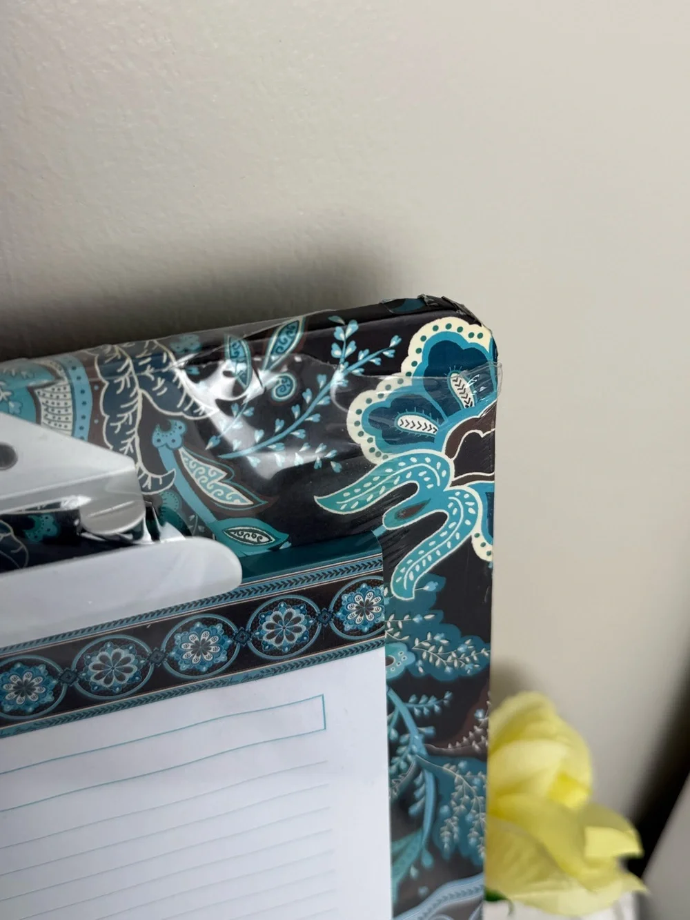 NWT Vera Bradley Java Blue Clipboard And Note Pad Set
